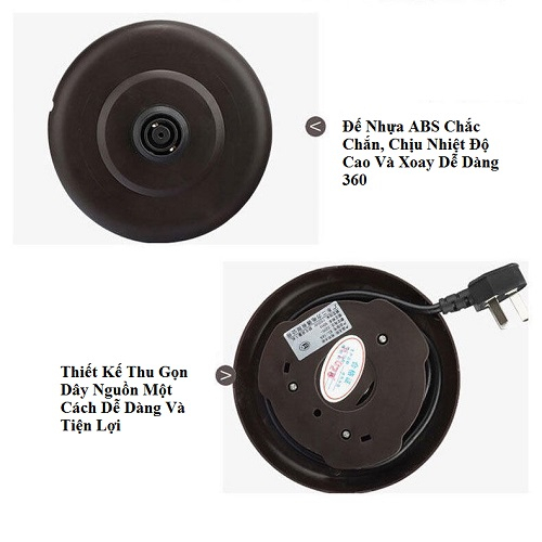 Âm Đun Siêu Tốc Thủy Tinh GUGKDD Cao Cấp Dung Tích 2L Công Suất 1500W Có Đèn LED Và Rơ Le Tự Ngắt An Toàn