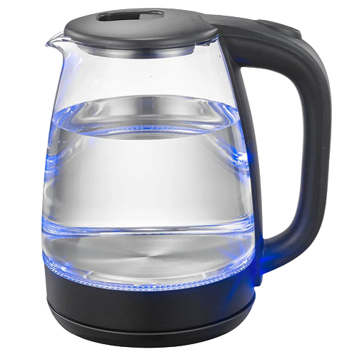 Âm Đun Siêu Tốc Thủy Tinh GUGKDD Cao Cấp Dung Tích 2L Công Suất 1500W Có Đèn LED Và Rơ Le Tự Ngắt An Toàn