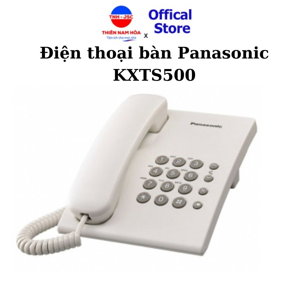 Điện thoại bàn Panasonic KXTS500 (Trắng, Đen) - Điện thoại bàn văn phòng công ty, chăm sóc khách hàng