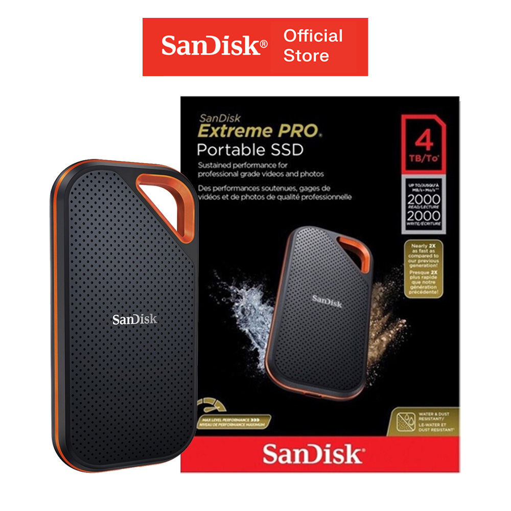 Ổ cứng di động External SSD Sandisk Extreme Pro V2 E81 4TB USB 3.2 Gen2 x2 SDSSDE81-4T00-G25