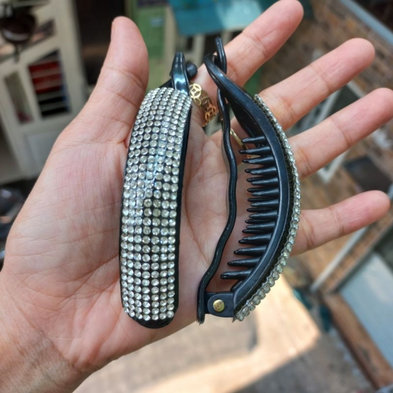 Kẹp tóc ngang,kẹp tóc đính hạt bóng/nhám