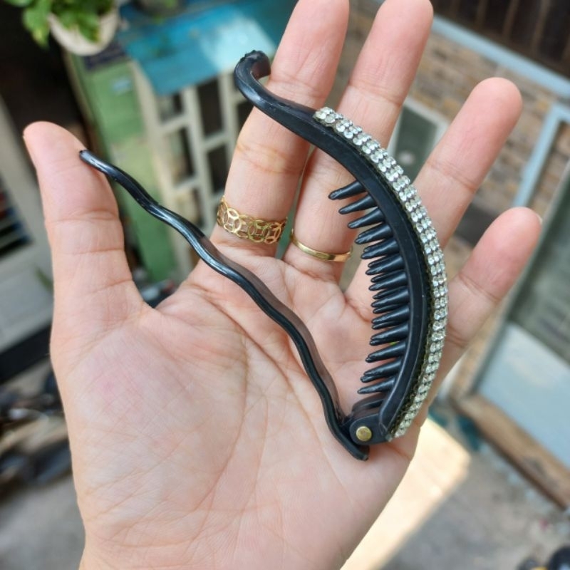 Kẹp tóc ngang,kẹp tóc đính hạt bóng/nhám