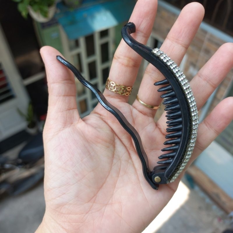Kẹp tóc ngang,kẹp tóc đính hạt bóng/nhám