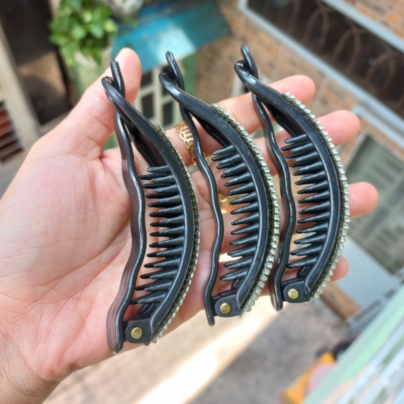 Kẹp tóc ngang,kẹp tóc đính hạt bóng/nhám