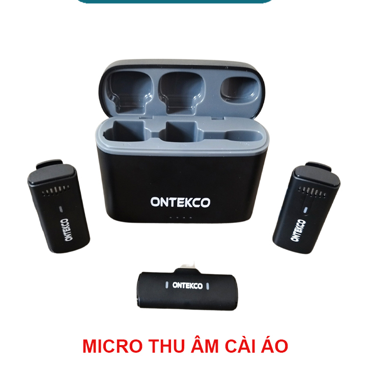 Mic thu âm không dây cài áo ONTEKCO A6/A6s dùng với Điện Thoại chân type C-ip - Bảo hành 12 tháng | BigBuy360 - bigbuy360.vn