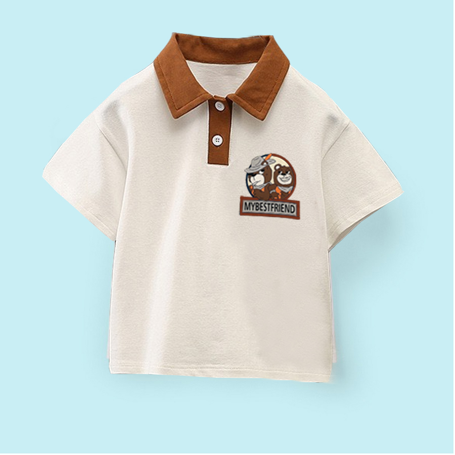 Sét POLO Bé Trai KEYER KIDS, Áo Thun Cotton Mềm Mại, Quần Short Kaki Cực Phong Cách Logo In Siêu Ngầu SZ64