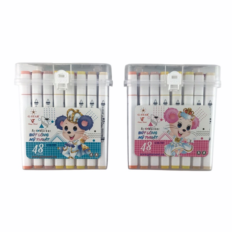 Bút lông màu 2 đầu G-star 12,18,24 màu