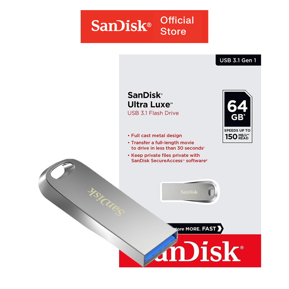 USB 3.1 SanDisk Ultra Luxe CZ74 64GB 150MB/s SDCZ74-064G-G46 - Bảo hành 5 năm