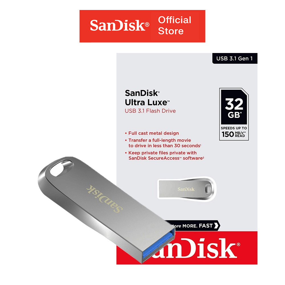 USB 3.1 SanDisk Ultra Luxe CZ74 32GB 150MB/s SDCZ74-032G-G46 - Bảo hành 5 năm