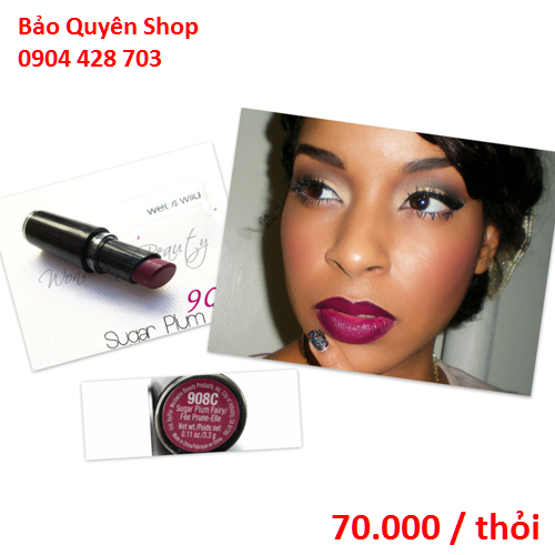 Son wet n wild tím đậm 908c