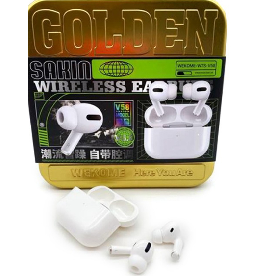 Tai nghe bluetooth  wk   v58  hãng thiết kế tai nghe không dây bass mạnh đàm thoại trong rõ tích hợp microphone