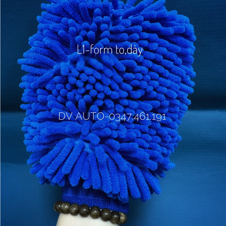 Găng tay rửa xe sợi microfiber lau rửa ô tô, xe máy chuyên dụng by DV AUTO