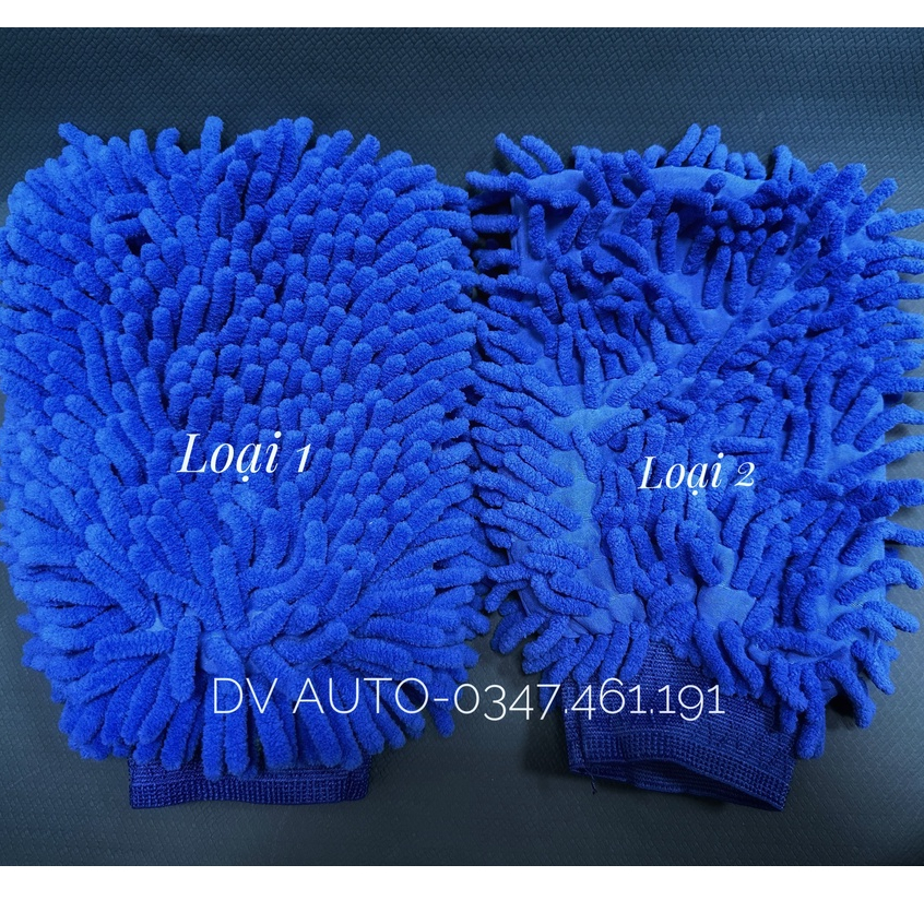 Găng tay rửa xe sợi microfiber lau rửa ô tô, xe máy chuyên dụng by DV AUTO