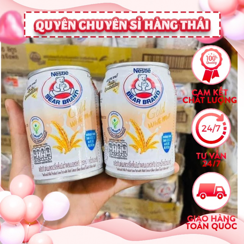 Lốc 4 lon sữa gấu nestle thái lan