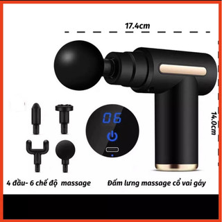 Máy massage cầm tay, 4 đầu 6 chế độ