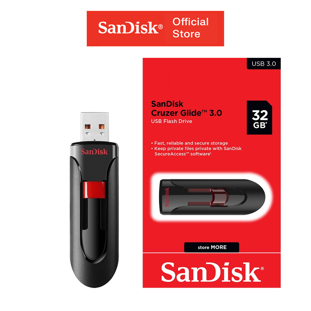 USB 3.0 SanDisk Cruzer Glide CZ600 32GB SDCZ600-032G-G35 - Bảo hành 5 năm