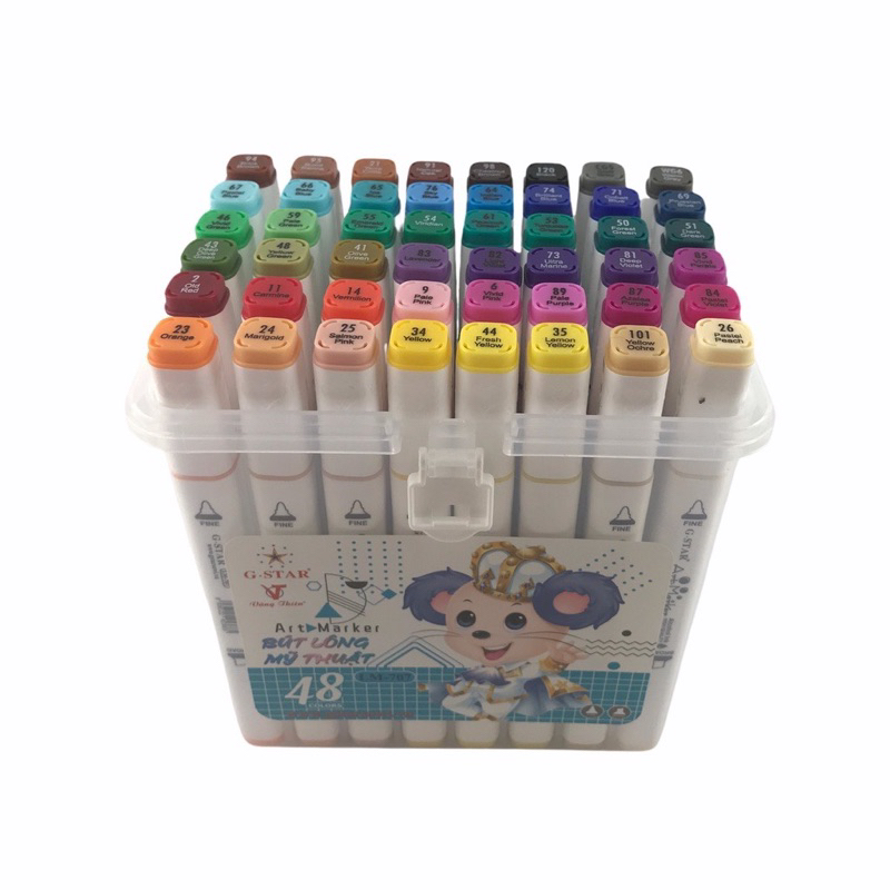 Bút lông màu 2 đầu G-star 12,18,24 màu