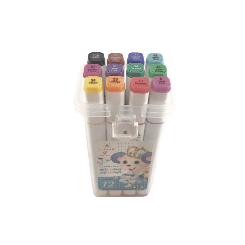 Bút lông màu 2 đầu G-star 12,18,24 màu
