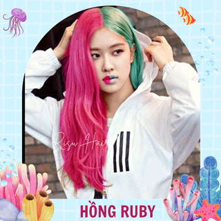 Thuốc Nhuộm Tóc Màu Hồng Ruby, Không Cần Tẩy - Risu Hair.