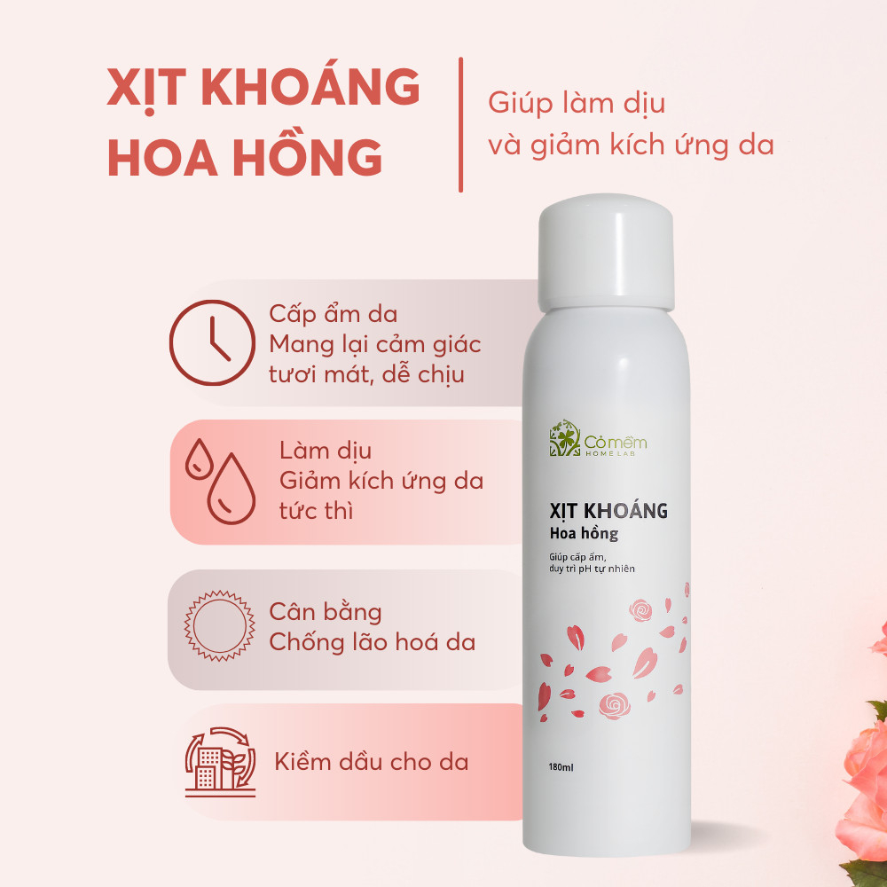 Xịt Khoáng Dưỡng Ẩm Nước Cân Bằng Da Cấp Ẩm Kiềm Dầu Cỏ Mềm 180ml