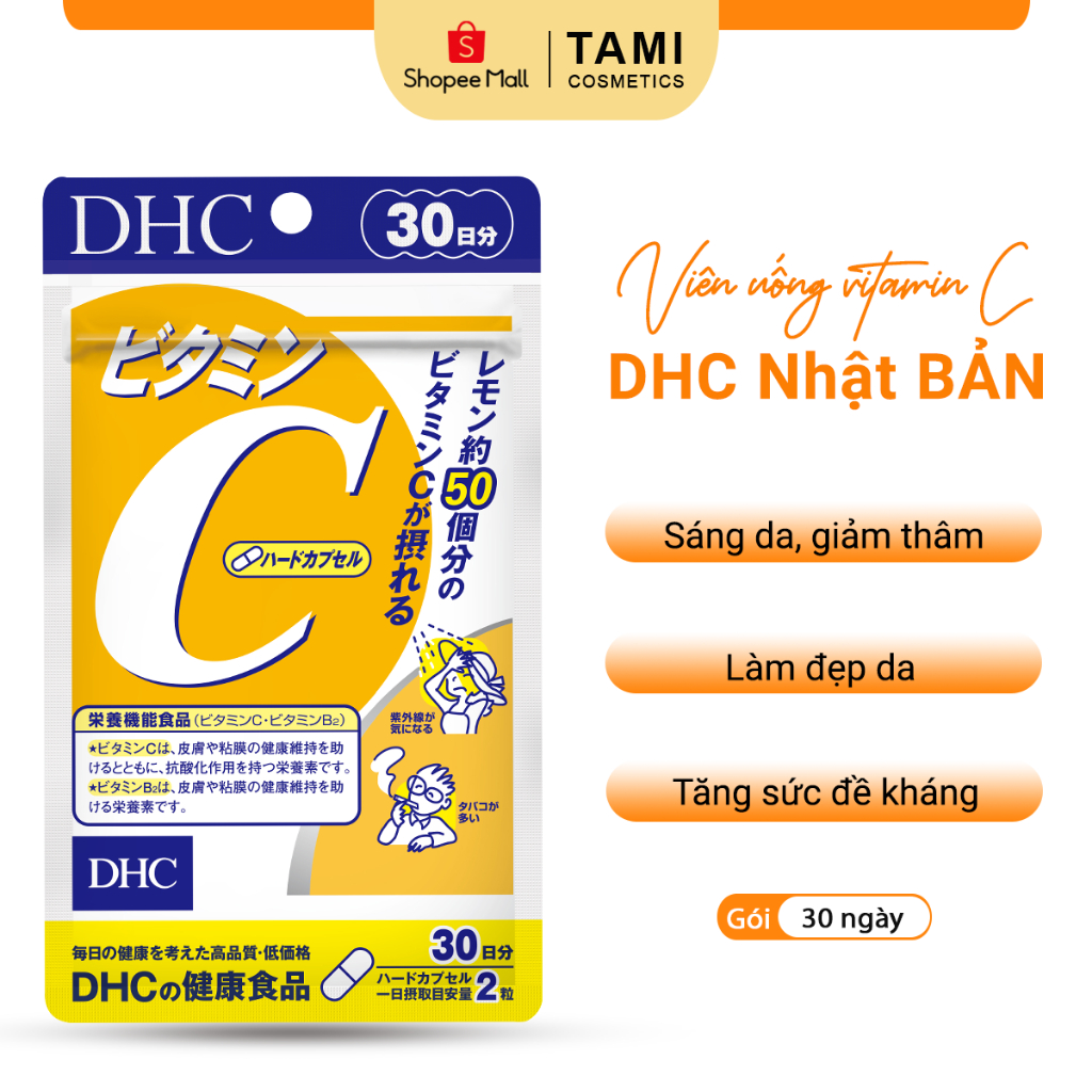 Viên uống bổ sung Vitamin C DHC chính hãng của nhật gói 30 ngày làm sáng da, ngừa mụn thâm, tăng cường sức đề kháng | BigBuy360 - bigbuy360.vn