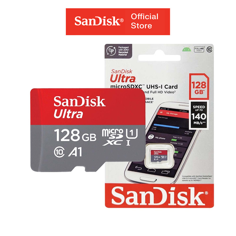 Thẻ nhớ MicroSDXC SanDisk Ultra A1 128GB 140MB/s SDSQUAB-128G-GN6MN