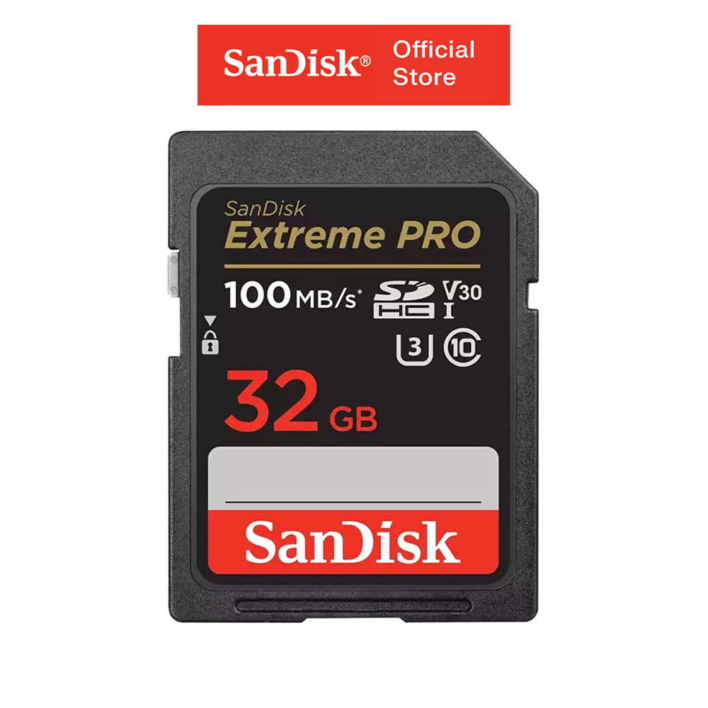 [Mã INBAU30 giảm 30K đơn 199K] Thẻ nhớ SDHC SanDisk Extreme Pro U3 V30 32GB 100MB/s SDSDXXO-032G-GN4IN