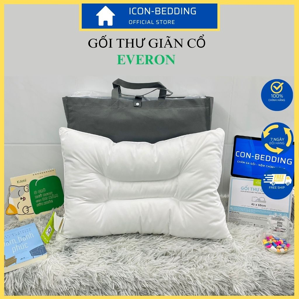 Ruột Gối Nằm Thư Giãn Cổ Everon Micrelax 45*65cm - Hàng Chính Hãng By ICON BEDDING