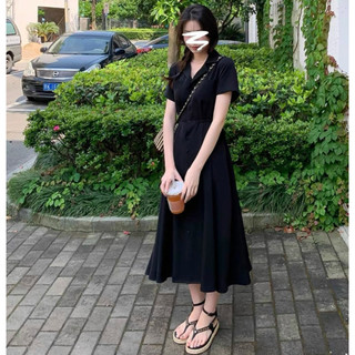 Đầm váy freesize sơ mi túi mổ 2 màu