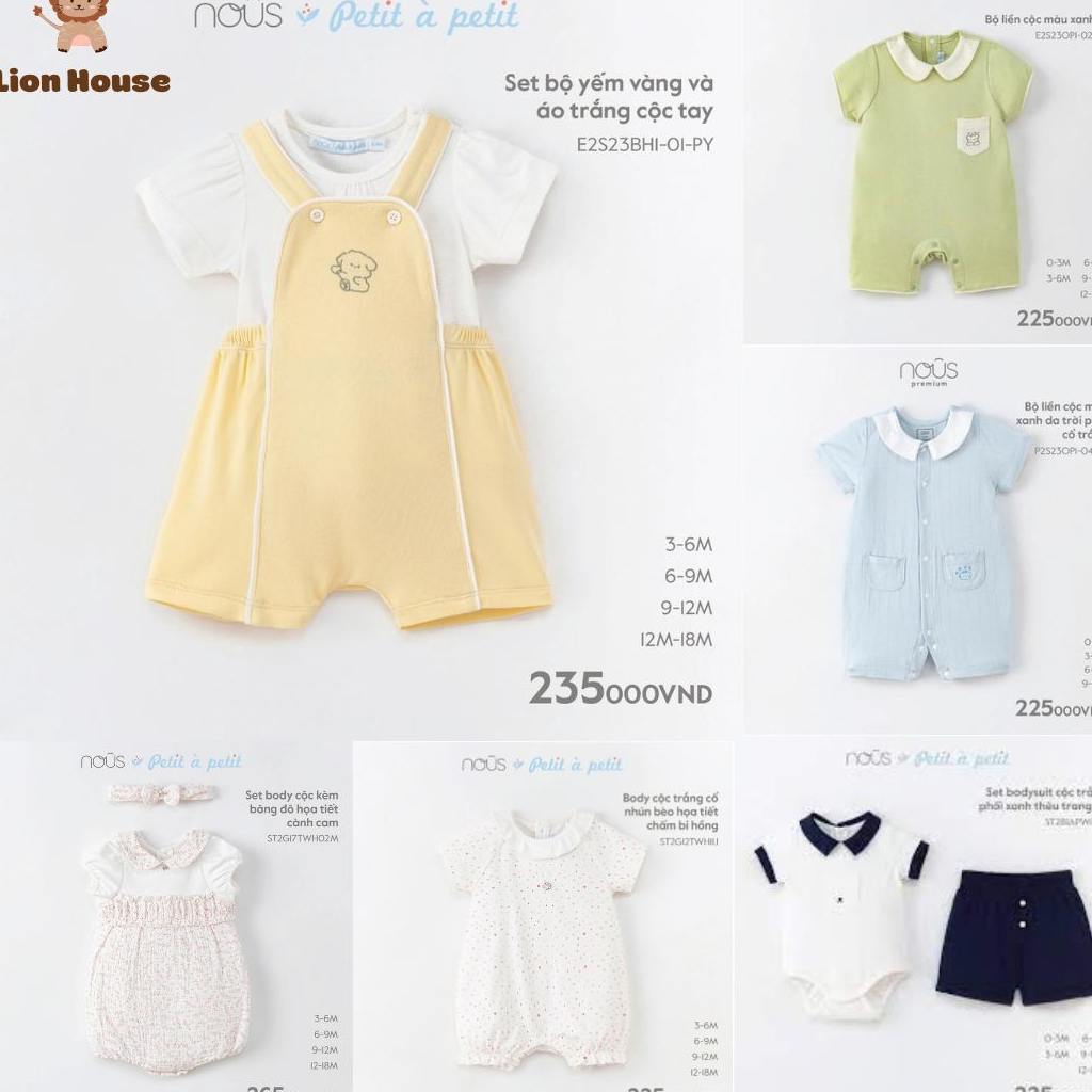 NOUS PREMIUM Body cho bé 0m-12m