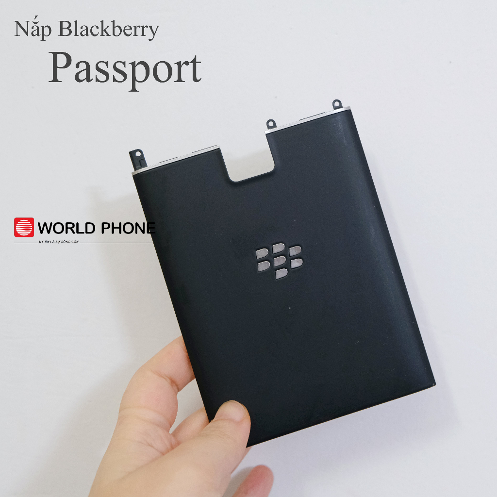 Nắp lưng BB Blackberry Passport đen, Bản thường, Nắp PP Passport Zin bóc máy