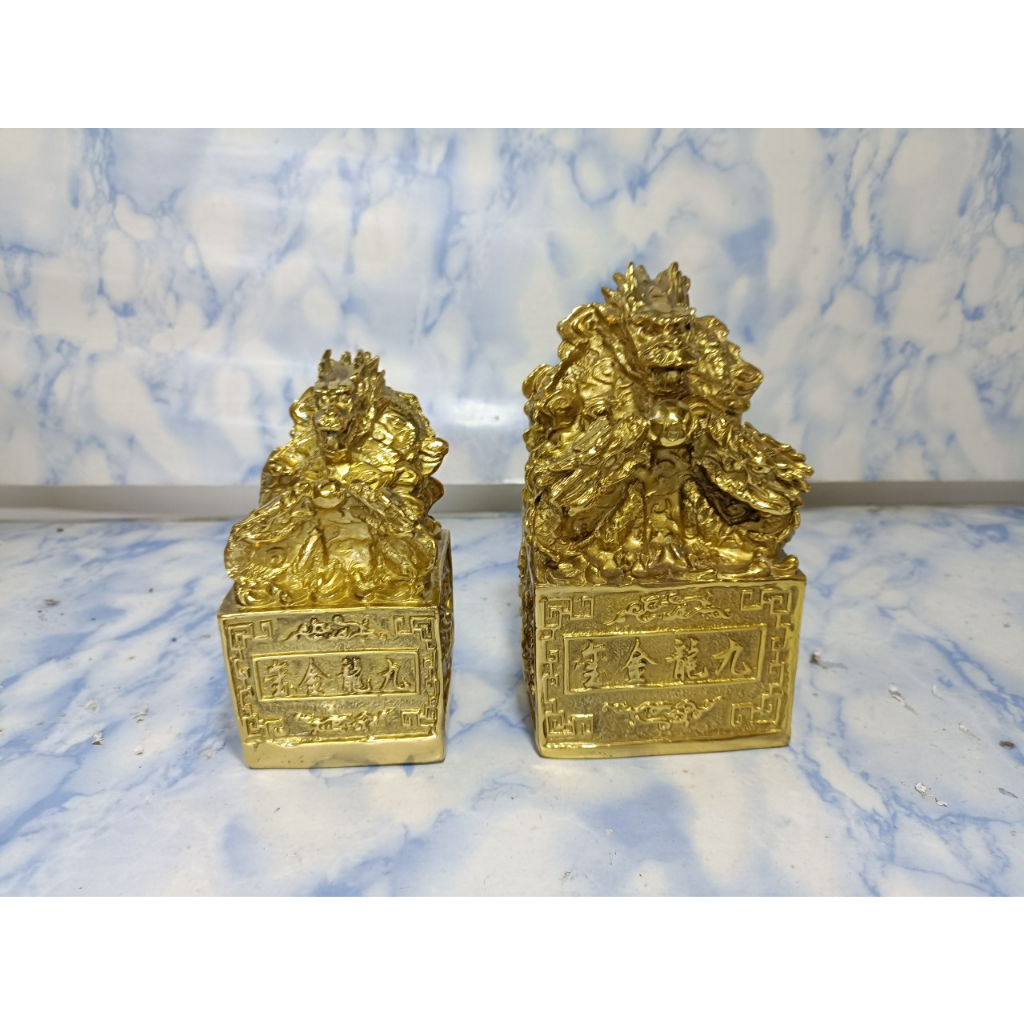 Ấn rồng Cửu Long bằng đồng thăng quan 2 size