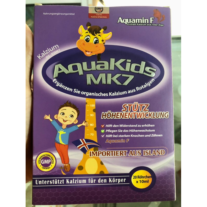 Aquakids MK7, bổ sung canxi hữu cơ từ tảo biển đỏ