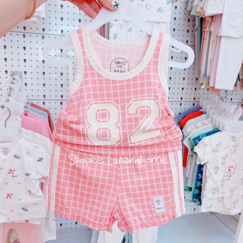 Bộ ba lỗ Hrnee bamboo cho bé trai, bé gái