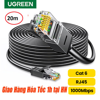 Cáp mạng đúc sẵn cat6 utp dài 20m ugreen 20166 - hàng chính hãng