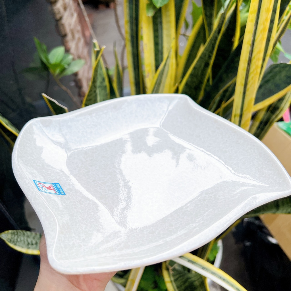 Chén Bát Tô Dĩa Vân Đá Trắng Nhựa Melamine Cao Cấp Fataco Việt Nam đủ size nhièu mẫu mã đa dạng - Gia Dụng Rose