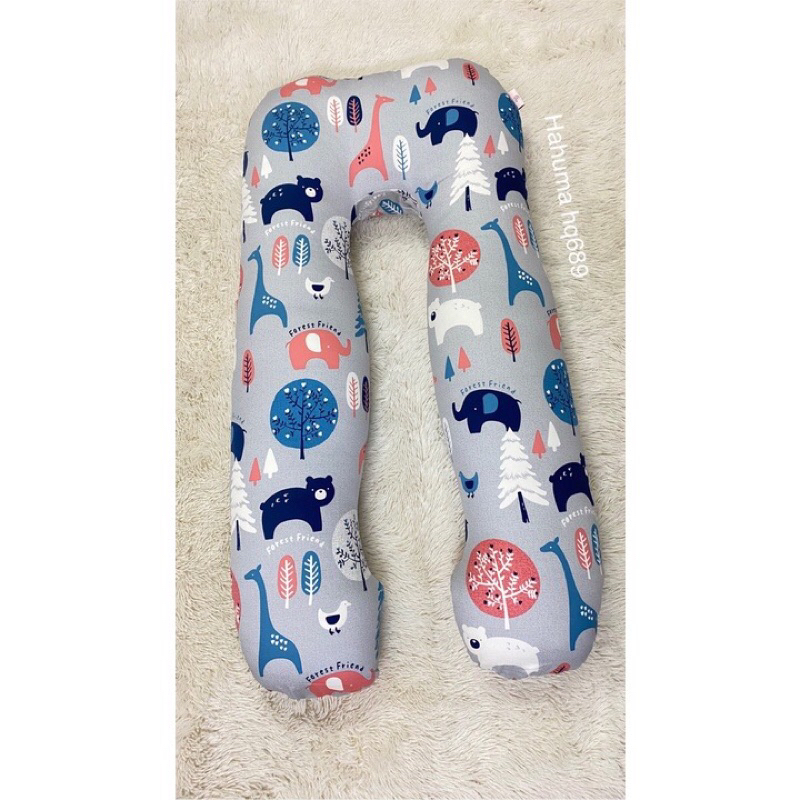Gối Bà Bầu Chữ U Hahuma - Vải Cotton Hàn Quốc, Bông 3D PKVN125