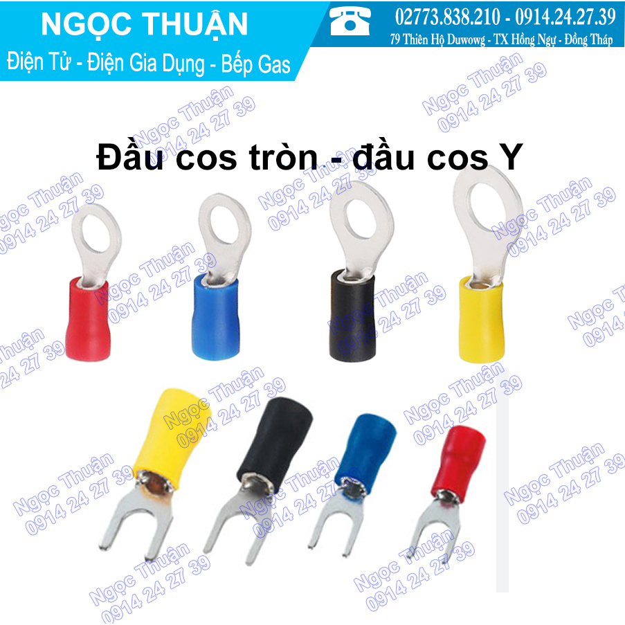 Đầu cos tròn - chử Y bọc nhựa