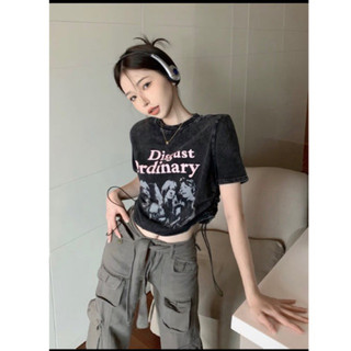 Áo Croptop có dây rút 2 bên