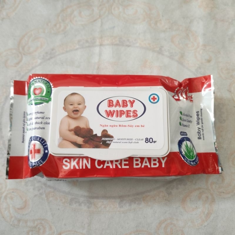 🌷KHĂN ƯỚT BABY WIPES 80 GRAM