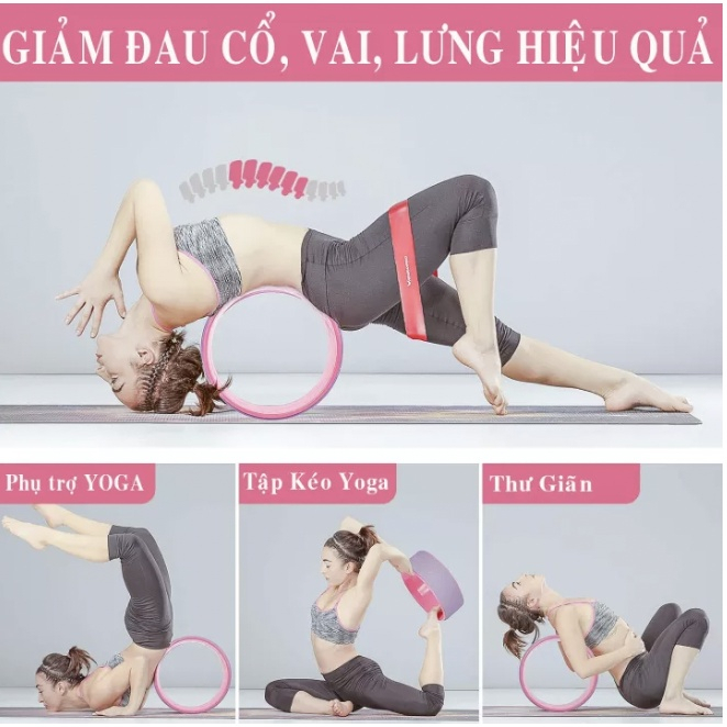 Vòng Tập Yoga,Vòng Yoga Pilates Nhựa ABS XANH ĐEN 33x13cm Tập Lưng Cao Cấp Chính Hãng Yoga Wheel