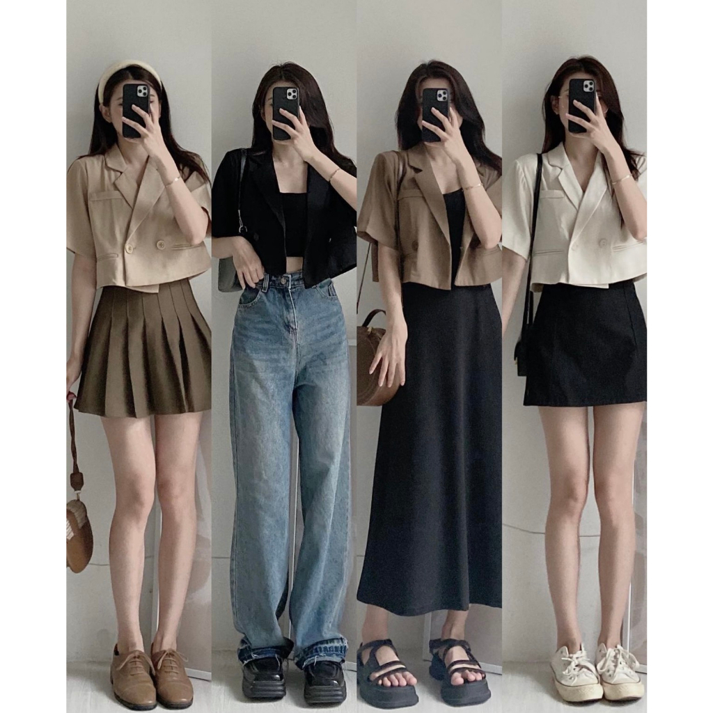 Áo vest croptop hở lưng hàng thiết kế siêu xinh MaiA Avestcrtholung