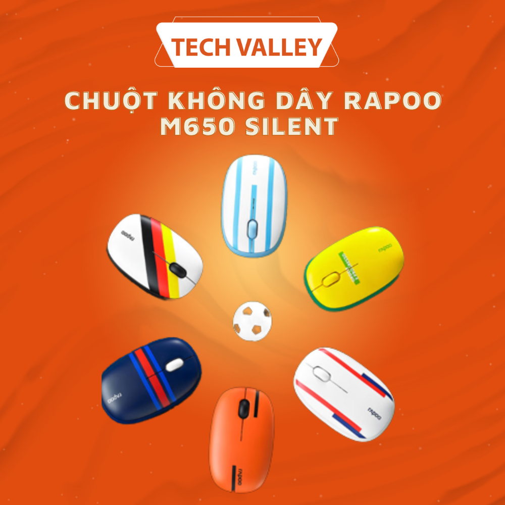 Chuột không dây Rapoo M650 Silent -phiên bản World Cup - Kết nối đa thiết bị (Kèm Quà tặng)