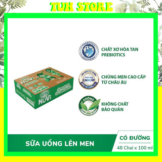 Nuvi sữa chua uống lên men chai 100ml-tuh