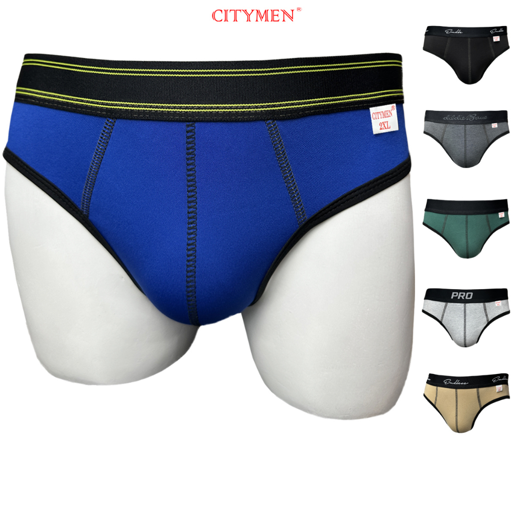 Quần Lót Nam tam giác vải cotton 2 chiều nhiều lưng hiệu CITYMEN, màu ngẫu nhiên, sịp nam - MSSP-MULTI2C