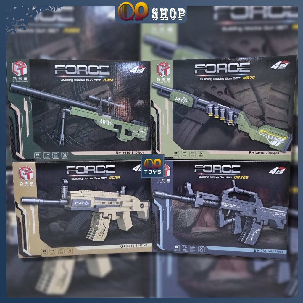 Lego mô hình lắp ráp súng FORCE 3610 kết hợp 4 trong 1 chính hãng - QQ Shop