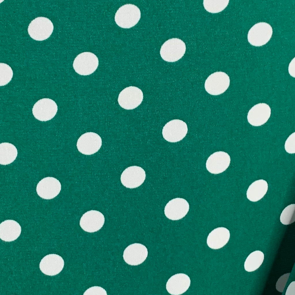 Vải Lụa mango cao cấp chấm bi trắng nền xanh, vải có độ co giãn nhẹ, giặt máy ko xù, ko nhăn. May áo dài, váy đầm...