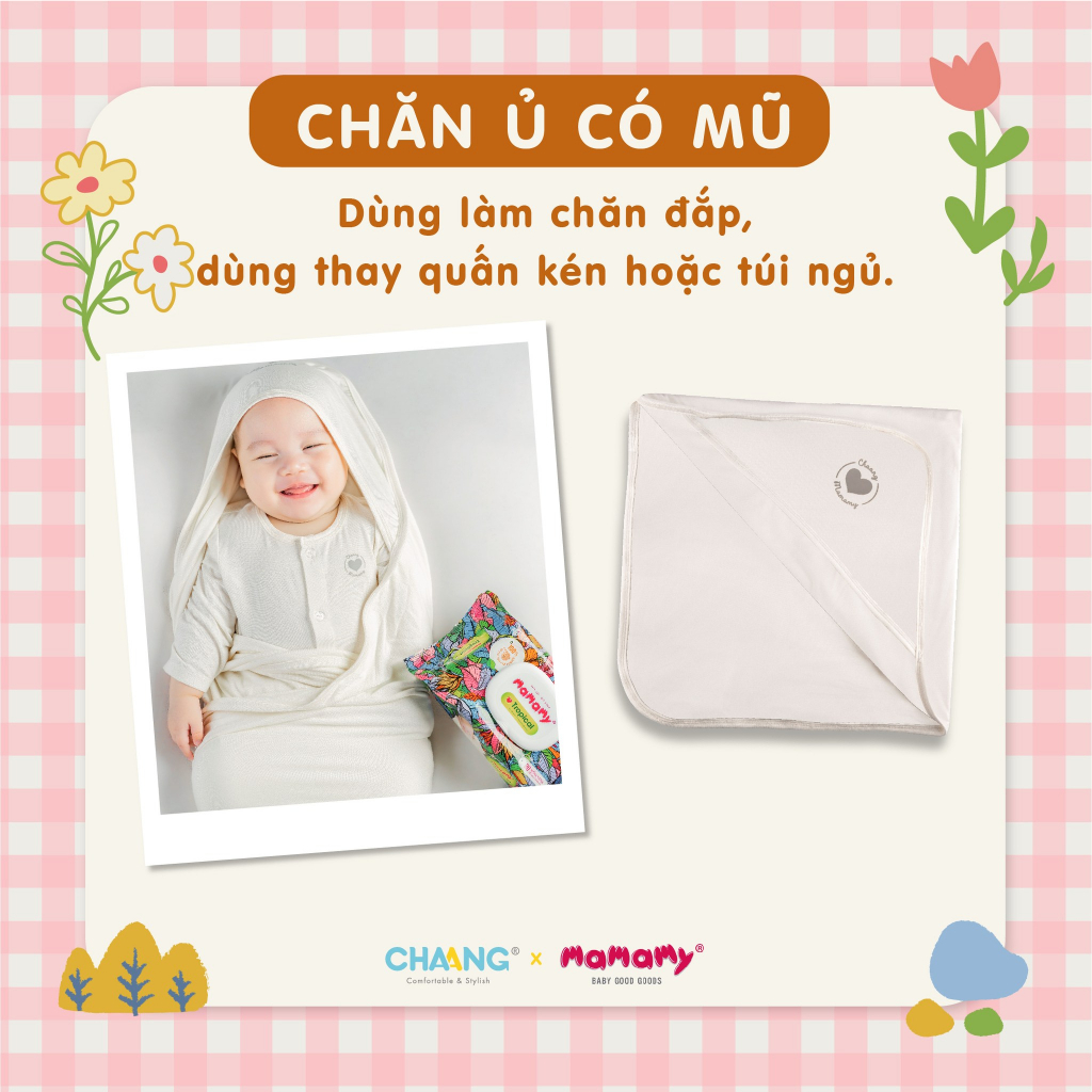 [CHAANG] Chăn ủ Chaang Mamamy trắng