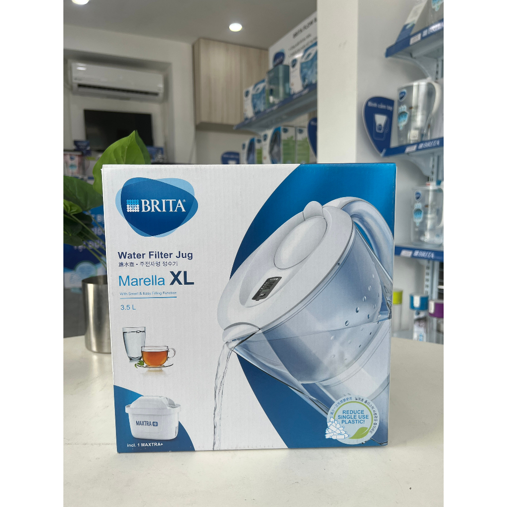 Bình lọc nước BRITA MARELLA XL - 3,5l (có sẵn 1 lõi lọc Maxtra Plus)