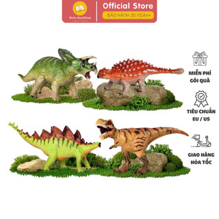 Mô Hình Khủng Long Kỷ Jurassic Size Lớn Cao Cấp, Tyrannosaurus Rex, Triceratops, Stegosaurus, Ankylosaurus